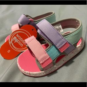 NWT Toddler Girls Color Block Sandals